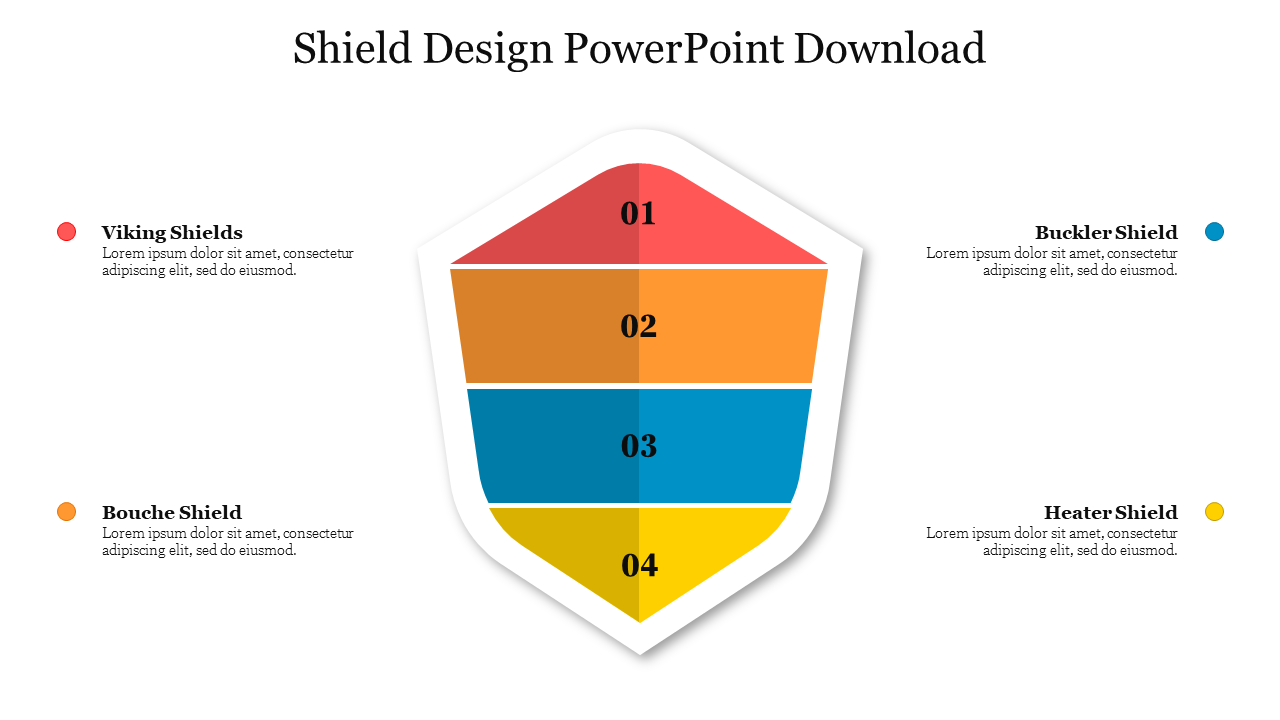 Innovative Shield Design PowerPoint Download Slide